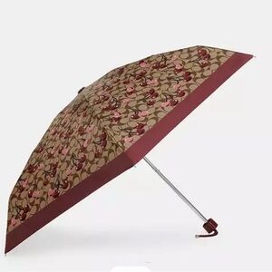 Coach Brown and Pink Patterned Umbrella